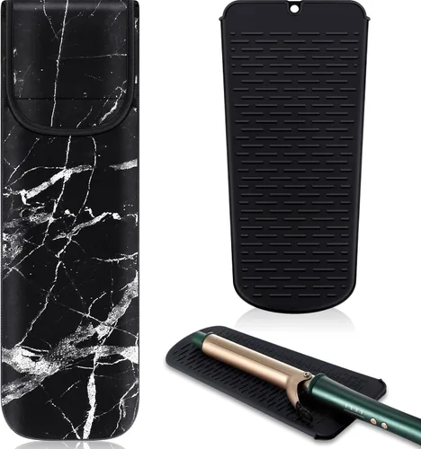 Miniatura 20 de Shappy 2 Piezas Funda de Viaje para Rizador Resistente al Calor Funda Porta Plancha Plana Manga de Neopreno Porta Alisador y Bolsa Plana