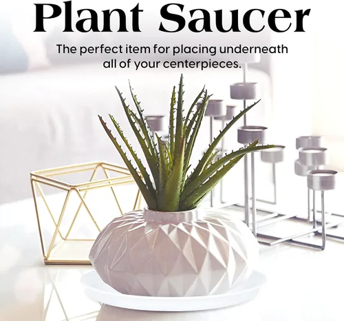 Miniatura 2 de SLS SUPPLY FLORA - Platillos duraderos para plantas, paquete de 12 tamaños surtidos, platillos para macetas, elegantes platillos para interiores