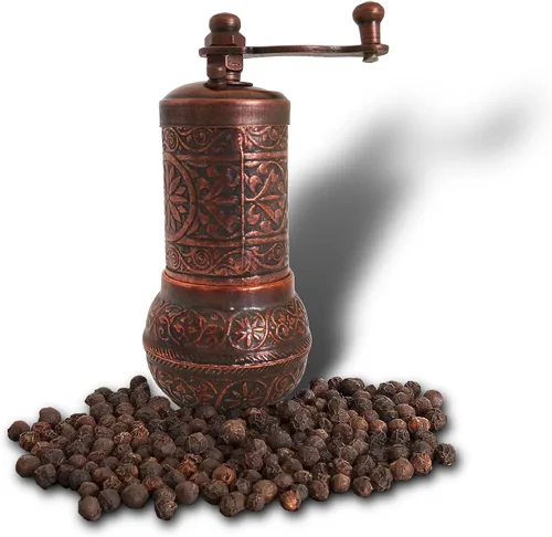 Miniatura 6 de Molinillo de Pimienta - Molinillo Manual de Especias - Molinillo de Hierbas - Molino de Pimienta - Molinillo de Granos de Café (Marrón Envejecido)