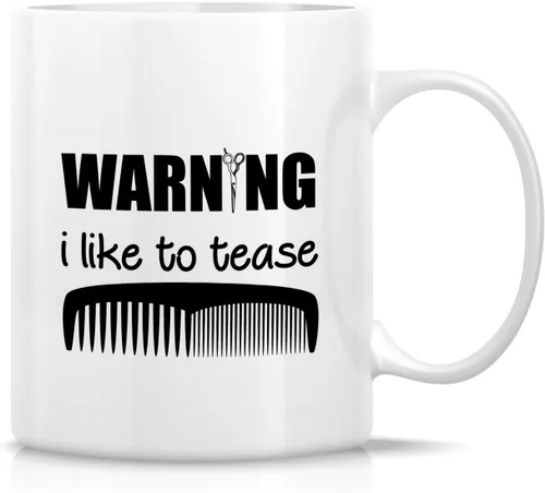 Miniatura 7 de Retreez Taza divertida – Taza de café de cerámica de 11 onzas con texto en inglés "I Make People Beautiful Hairstylist Hairdresser" de 11 onzas