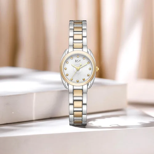 Miniatura 3 de BOSHIYA Silver Watches for Women Classic Business Analog Quartz Women Watch with Stainless Steel Band Waterproof Ladies Dress Watch