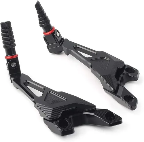 Reposapiés trasero para motocicleta, pedales de pasajero, conjunto de clavijas para BMW S1000RR 2010-2018, color negro