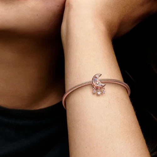 Miniatura 5 de Feitery Abalorios para pulseras y collares de plata de ley 925, dijes de cuentas para mujer con circonita cúbica, espaciador, regalos de cumpleaños