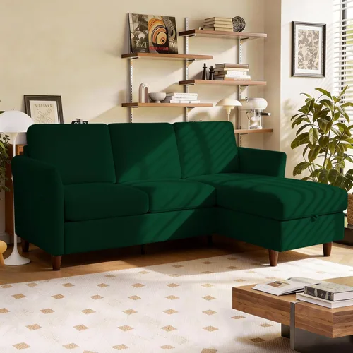 Miniatura 18 de Valthie 61" Corduroy Loveseat Sofa, Modern Comfy Couches with Side Pocket, 2-Seater Sofa Couch for Living Room, Bedroom and Small Spaces,Beige