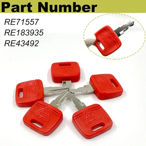Miniatura 4 de 5 llaves John Deere RE183935 RE71557 Llave de encendido para tractor John Deere 110tlb 2032R 2038R 5320 3120 3320 3720 4044 4210 4320 4310 4510 4710