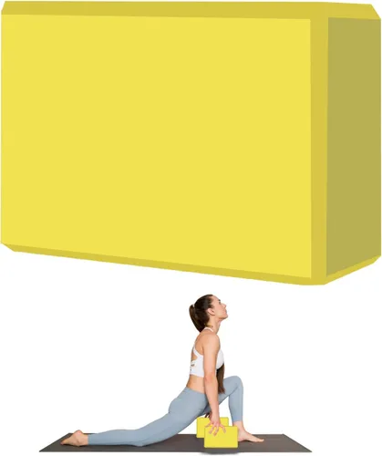 Miniatura 19 de Bloques de yoga de 9 x 6 x 3 pulgadas, superficie antideslizante suave, bloques de espuma de alta calidad, apoyo, ligero, resistente al olor