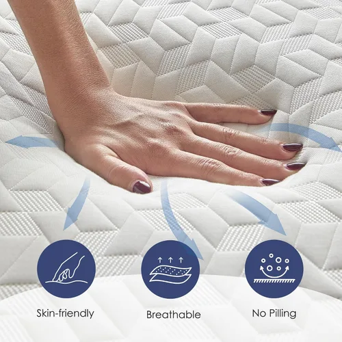 Miniatura 4 de Colchón Twin de 6 pulgadas para niños, litera o cama alta, colchón de espuma viscoelástica para alivio de presión, colchón con infusión de gel