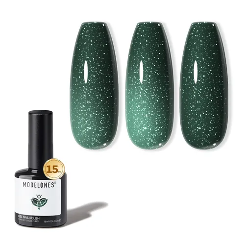 Miniatura 16 de Modelones Esmalte de uñas de gel ojo de gato arco iris con lentejuelas plateadas holográficas, esmalte de uñas de gel 9D con barra magnética, apto
