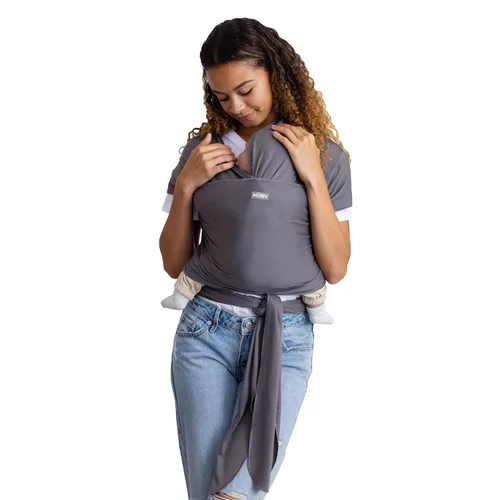 Miniatura 13 de Porta bebé Moby Baby Wrap para recién nacidos a niños pequeños (8-15kg), porta bebé en cabestrillo, diseño ultra ligero y manos libres, ajustable