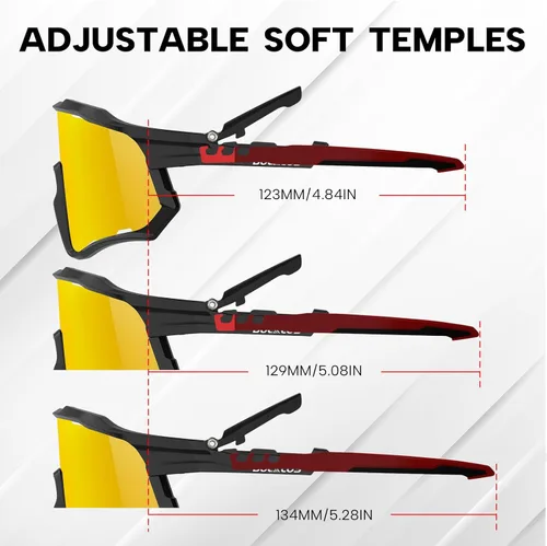 Miniatura 5 de BUCKLOS Gafas de sol polarizadas para ciclismo y correr para hombres y mujeres, protección UV400, gafas de sol TR90 para bicicleta, béisbol
