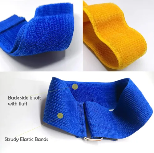 Miniatura 4 de 10 bandas de carreras de 3 patas, 3 patas, duraderas, firmes, elásticas, coloridas bandas de carreras de 3 patas para actividades al aire libre