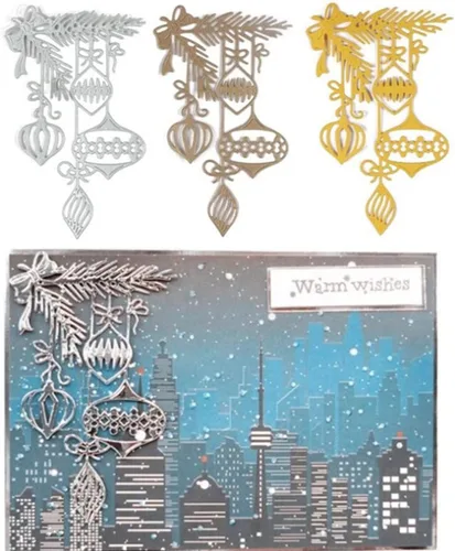 Miniatura 29 de Plantillas de corte de metal para Navidad DIY, plantilla de estampado en relieve para álbum de recortes, creación de tarjetas, molde para álbum