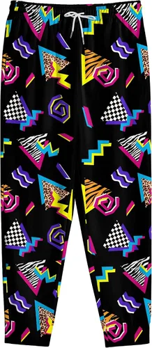 Miniatura 8 de Divertidos pantalones deportivos de los años 80 para hombre, pantalones casuales de correr con cordón y bolsillos, traje de los años 90 para hombre