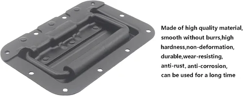 Miniatura 5 de 2 manijas con resorte, funda de hardware resistente para muebles, funda de anillo para caja de pecho, gabinete y altavoz con agarre de goma montado