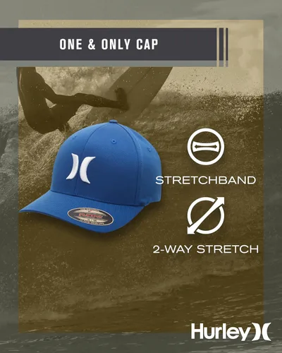 Miniatura 51 de Hurley Gorra de béisbol para hombre - Flexfit - Gorras de béisbol ajustadas para hombre (tamaños: S-XL)