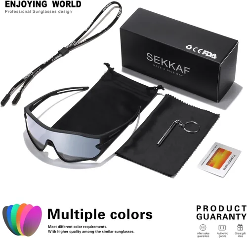 Miniatura 17 de Lentes de sol para niños, lentes de sol de béisbol juveniles, polarizados, deportivos, ciclismo, para niños y niñas, marco ligero