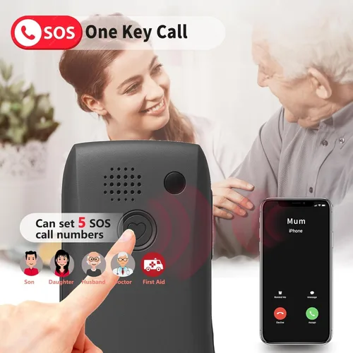 Miniatura 6 de artfone C1+4G Pro Black - Teléfono celular con botones grandes para personas mayores, teléfono básico con botón SOS, estación de carga, 1800 mAh