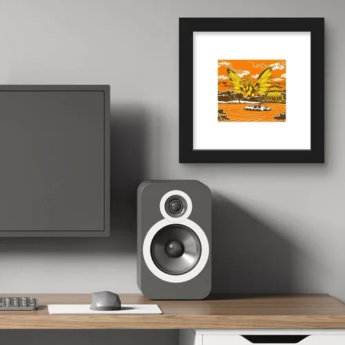 Miniatura 5 de Trends International Gallery Pops Godzilla - Póster de pared tradicional de la pagoda japonesa del rey Ghidorah, 12.00 x 12.00 pulgadas, versión