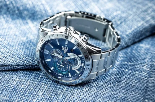 Miniatura 4 de Casio Edifice Reloj de cuarzo para hombre con correa de acero inoxidable, plateado, 23 (modelo EFV-620D-2AVUEF)