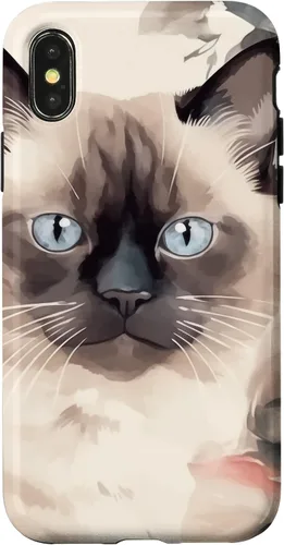 Miniatura 5 de Funda para iPhone 11 Pro Max Ragdoll Cat Roses Flower Watercolor Ragdoll Lover