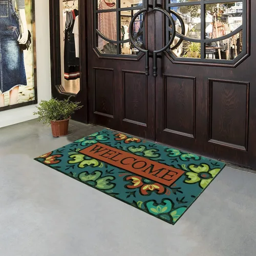 Miniatura 2 de CHICHIC Felpudo de bienvenida de 18 x 30 pulgadas, felpudo para puerta delantera al aire libre para entrada del hogar, felpudo de entrada exterior