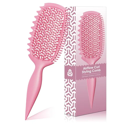 Miniatura 9 de Cepillo para definir rizos para cabello grueso y en bucles, cepillo de cerdas firmes TPEE para desenredar rizos gruesos 4A–4C, cepillo de dientes
