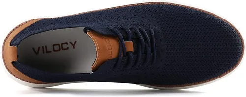Miniatura 7 de VILOCY - Tenis de vestir informales para hombre, zapatos oxford cómodos de malla transpirable