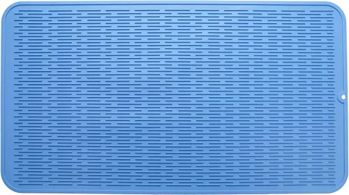 Miniatura 131 de MicoYang Alfombrilla de silicona para secado de platos para múltiples usos, fácil de limpiar, ecológica, resistente al calor, alfombrilla