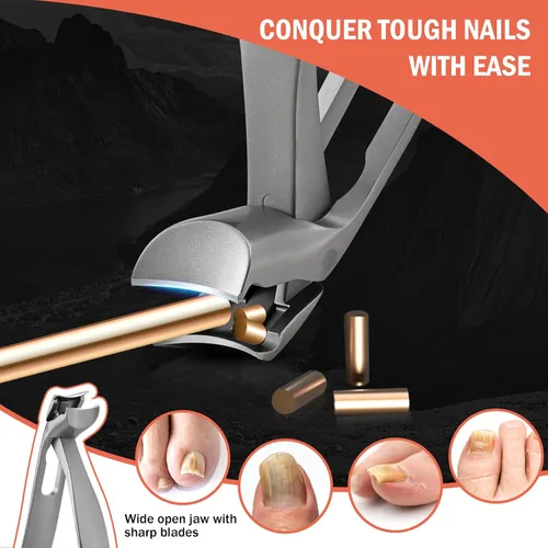 Miniatura 3 de BEZOX Cortaúñas Ergonómico de Cabeza Angulada para Uñas Gruesas de los Pies para Personas Mayores - Cortaúñas Grandes para Uñas Gruesas y Encarnadas