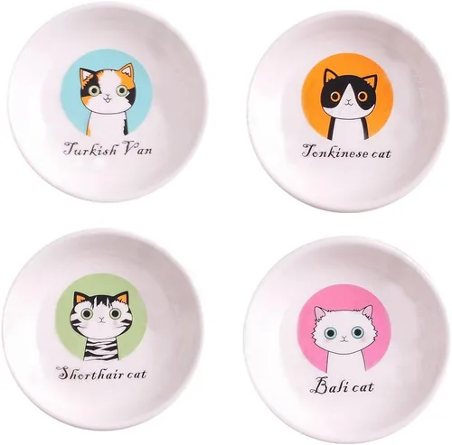 Miniatura 7 de Platos de cena de cerámica para gatos, platos de condimentos, platos de aperitivos, cuenco de inmersión