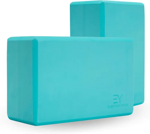 Everyday Yoga Bloque de espuma y correa de yoga, superficie antideslizante suave para estabilidad, equilibrio y estiramientos profundos, ideal para