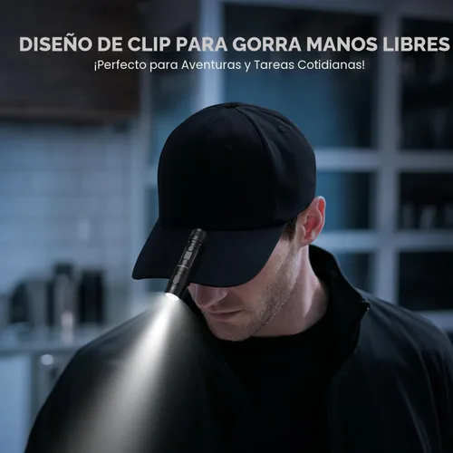 Miniatura 3 de Guardtier Linterna M70 EDC de 1100 lúmenes, luz de bolsillo recargable USB-C con clip, 5 modos de luz LED compacta para campamento, senderismo