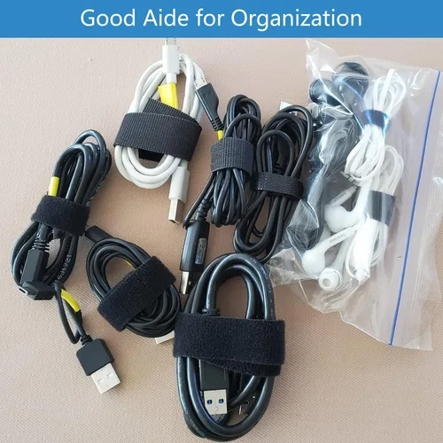 Miniatura 6 de Matenf Correas de gancho y bucle de doble cara, autosujetables, de 1/2 pulgada, cortadas a medida, resistentes, correas de cable de envoltura