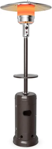 Miniatura 11 de Tangkula Calentador de propano de 50,000 BTU para patio con ruedas, calentadores para exteriores para patio con mesa, quemador de acero inoxidable