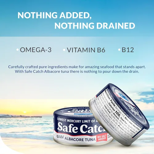 Miniatura 5 de Safe Catch Wild Albacore Atún. latas de 5 onzas