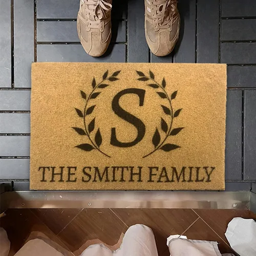 Miniatura 7 de Tapete personalizado para puerta delantera, patio, entrada, monograma, regalo para inauguración de la casa, bodas, aniversarios, plantilla de diseño