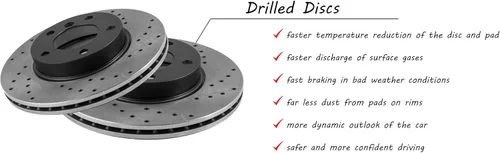 Miniatura 5 de Drilling GT Sport - Rotores de disco de freno compatibles con OPEL ZAFIRA II A05 MINIVAN 2005 2006 2007 2008 2009 2010 2011 2012 2013 2014-1623GVR