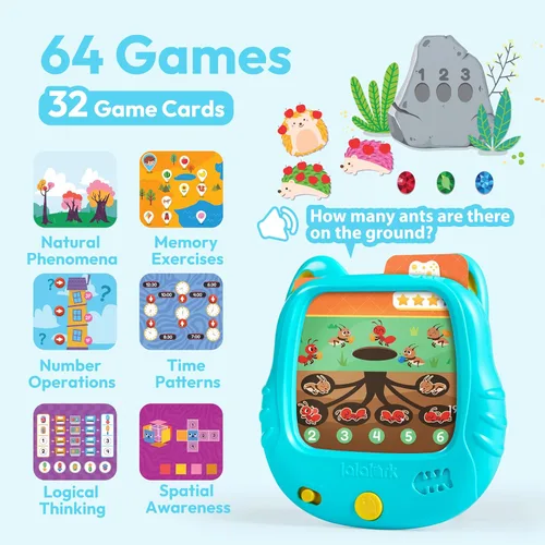 Miniatura 5 de Tarjetas parlantes educativas lalalark para niños de 3, 4, 5 años, juguetes de aprendizaje para niños con 136 palabras visuales y 64 juegos, juguete