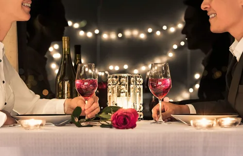 Miniatura 3 de Bezrat Juego de 2 copas de vino tinto, copa de vino pintada a mano, artículos esenciales para bebidas, 11 pulgadas de alto, vaso grande para amantes