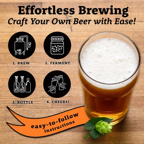 Miniatura 4 de My Brew Supply Hazy IPA Extract Kit Extracto de malta seca pálida Trigo y avena en copos Azúcar de maíz Azacca y lúpulo de mosaico
