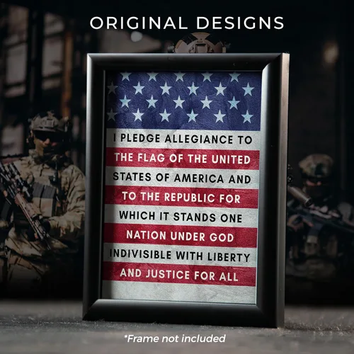 Miniatura 3 de Circa Print Impresión de pared de la bandera de Estados Unidos, vibrante gráfico motivacional con refranes, carteles e impresiones de banderas