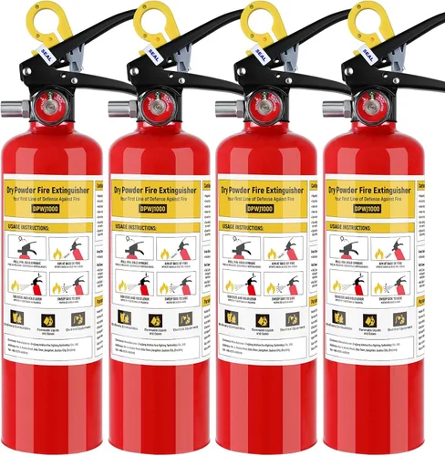 Miniatura 13 de ABC - Extintor de incendios para el hogar, 2.2 libras, extintor de polvo seco, clasificación 1A: 10-B:C, certificado para automóvil, casa, cocina