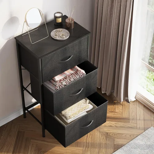Miniatura 6 de AODK Cómoda para Dormitorio, Mesita de Noche, Cajonera Pequeña, Mesa de Centro para Sala de Estar, Cómoda de Armario con 3 Cajones Organizador