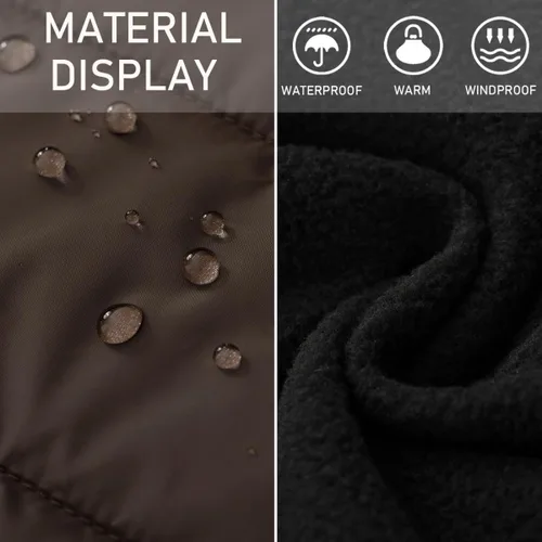 Miniatura 29 de Msmsse Chalecos de invierno para hombre, con forro polar, acolchado, casual, sin mangas