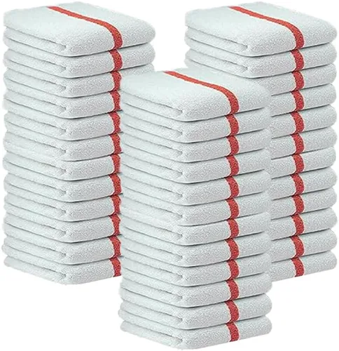 Miniatura 3 de Bar Mop Azul y Oro Rayado 10 lbs 16x19 Paquete de 60, 100% Algodón Cosido Doble Listo para Uso en Ruta Toallas de Cocina Absorbentes Toallas