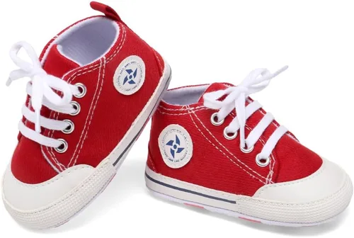 Miniatura 74 de Zapatos deportivos de lona de lona para bebés y niñas, suela antideslizante suave, suela antideslizante