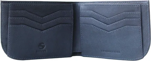 Miniatura 8 de Saltrek Cartera delgada con bolsillo frontal Bloqueo RFID Billfold de cuero minimalista