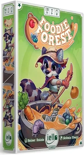 IELLO: Foodie Forest - Juego de cartas para tomar trucos, temática de animales, gestión de manos, edad familiar de 8 años, 2 a 6 jugadores, 30