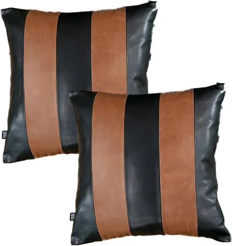 Miniatura 29 de Funda de almohada de piel de cordero – Funda de cojín para sofá – Fundas decorativas para sala de estar o dormitorio, 14 x 14 pulgadas – Negro