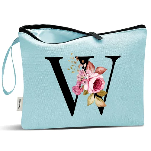 Miniatura 235 de Vavabox A-Z Bolsa de Maquillaje Personalizada, Regalos de Cumpleaños para Mujeres y Mamá, Regalos para la Mejor Amiga, Bolsa de Cosméticos